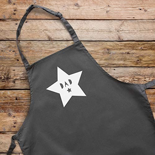 Image of Stickerscape Personalised star apron (Adult) - Grey apron