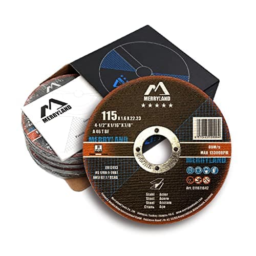 Image of Merryland Cutting Disc 115 Metal for Angle Grinder, 115 X 1.6 X 22.23 mm Cutting Wheel 25 Pieces, Steel Iron 4.5 inch Type 41, Expert-Line E11071642