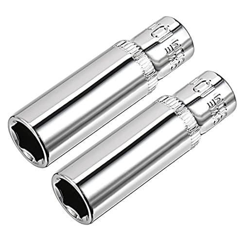 Image of sourcing map 2 Pcs 1/4 Inch Drive 10mm 6-Point Deep Socket, Metric, Cr-V