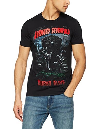 Image of Avenged Seven Fold Men's Avenged Sevenfold Buried Alive Tour 2012 T-Shirt, Black (Black Black), Medium