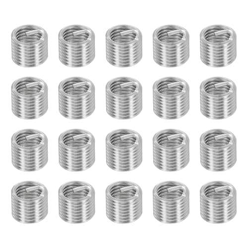 Image of sourcing map 80pcs Wire Thread Repair Inserts M8 x 1.25 x 1.5D (12mm) Metric 304H Stainless Steel Helical Coiled Wire Screw Threaded Sleeve Sheath for Automotive Repairs