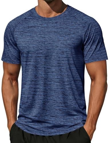 Image of MAGCOMSEN Shirts for Men Adult Running Short Sleeve Gym T-Shirt Training Athletic Top Sports Summer Tshirt,Royal Blue,XL