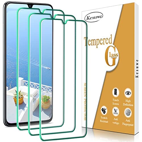 Image of Kesuwe [3 Pack] Screen Protector for Samsung Galaxy A70/Galaxy A70s, Anti-Scratch, Anti-Shatter, 9H Hardness, HD Clear, Bubble Free, Easy Installation, Case Friendly