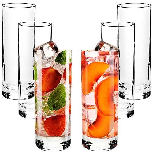 Image of Volarium CRYSTALIA Premium Quality Highball Glasses Set of 6, 360ml European Glass Lead Free Tall Tumblers, HiBall Glasses, High Ball Glass, Tall Drinking Tumblers, Hi Ball Glases