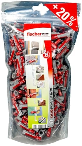 Image of fischer 536382 Big Pack DUOPOWER 6, Red/Grey, 6x30 mm 240 pz