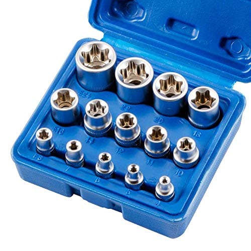 Image of Qnkaa Female E Star Torx Socket Set E4-E24 E-Torx External Socket Insert Nut 14pcs