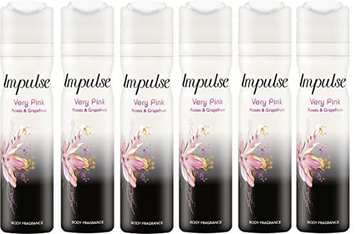 Image of Impulse Very Pink Female Body Spray Deodorant 75 ml 6 Pack