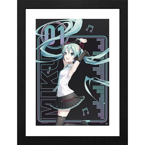 Image of ABYSTYLE – Framed print Hatsune Miku "Wink" 30×40 cm – Official Product – Photo Paper – Reinforced PVC Frame