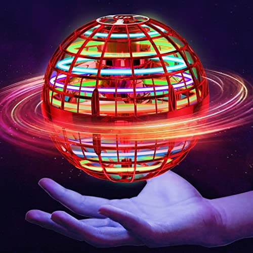 Image of Ivtivfu Flying Orb Ball Toys (Red, 2025), 360° Hover Boomerang Spinner, Mini Drone, for Boys and Girls Ages 6 7 8 9 10 11 12