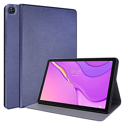 Image of TECHGEAR Case for Huawei MatePad T10 9.7" / T10s 10.1" Premium PU Leather Slim Case Tri-fold Stand Cover with Soft TPU Holder & Corner Protection, Soft TPU Holder - Blue