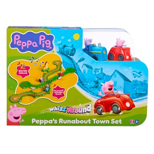 Image of Peppa Pig Whizz Around Peppa’s Runabout Town Set, Motorised Vehicles, Track Toys, Pre-school Toys