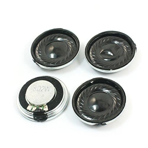 Image of sourcing map 4Pcs 2W 8 Ohm 23mm Dia Metal Shell Internal Magnet Speaker Loudspeaker