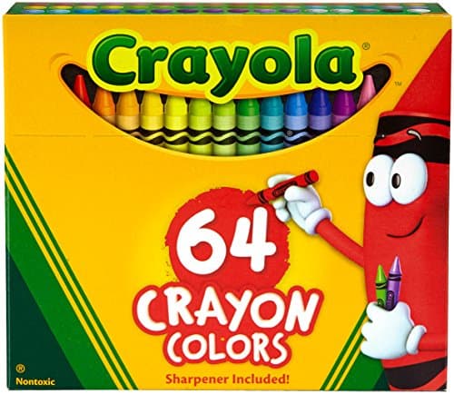 Image of Crayola 52 0064 Crayons Assorted Colors 64 Count Yellow