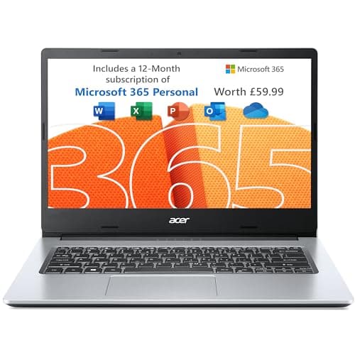 Image of acer Aspire 1 A114-33 Laptop - Intel Celeron N4500, 4GB, 64GB eMMC, Integrated Graphics, 14" HD, Windows 11, Silver