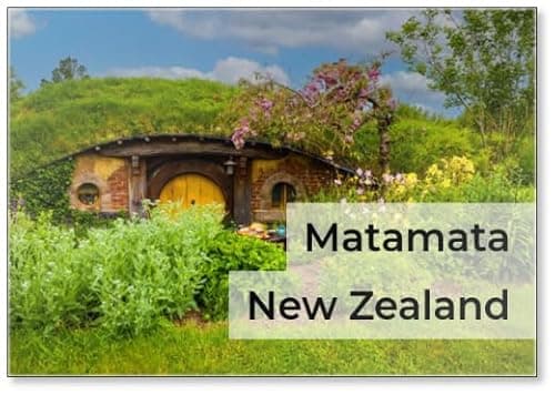 Image of MATAMATA- NEW ZEALAND - Hobbiton - Movie Set Created for Filming The Lord of The Rings and "hobbit" Movies - Matamata, New Zealand,spring Scene, Fridge Magnet