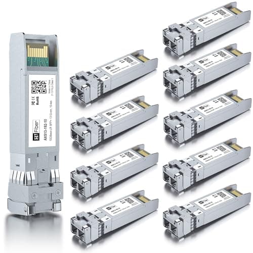 Image of 2 pack,10G Single Mode SFP+ LC Module, 10GBase-LR Fiber Transceiver for Cisco SFP-10G-LR, Meraki MA-SFP-10GB-LR, Ubiquiti UniFi UF-SM-10G, Mikrotik, Netgear,D-LK,TP-LK (SMF,1310nm,10km,DDM)