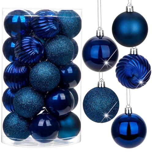 Image of Briful 25PCS 6CM Christmas Baubles, Christmas Tree Decorations Xmas Hanging Ornaments Small Shatterproof Balls for Home Festival Gifts Xmas Decorations