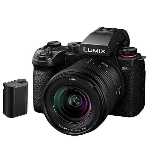 Image of Panasonic LUMIX S5II Full Frame Mirrorless Camera Kit with New Phase Hybrid AF, Active I.S, Unlimited 4:2:2 10-bit recording, 4K 60p and 6K 30p with 20-60mm F3.5-5.6 L-Mount lens - DC-S5M2KE-BAT