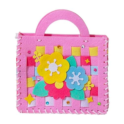 Image of Shurzzesj Kids Sewing Craft Kit | Learn to Sew Bag and Purse Projects | Fun Arts Projects Beginner-Friendly Sew Your Own Handbag Pouch for Creative Kids