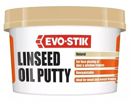 Image of Evo-Stik Linseed Oil Putty Natural for Glazing Wood and Metal Window Door Frames – Ready-to-Use Over-Paintable Glazing Putty for DIY and Professional Use White - 1 Pack (1kg)