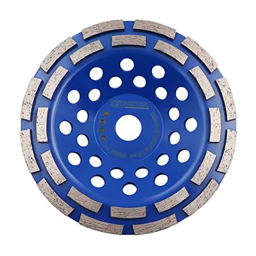 Image of HIGHDRIL Diamond Grinding Wheel - Concrete Double Row 180 mm x 22.23 mm Diamond Cup Wheel for Stone, Concrete, Tile Adhesive, Granite, Masonry