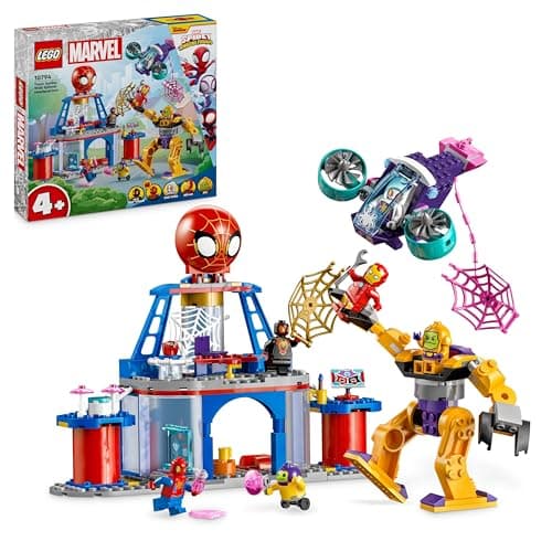 Image of LEGO Marvel The Headquarters of Spideys Team, Spider-Man Toy with Vehicle and Mech, Gift for Boys and Girls from 4 Years, Fans of the TV Series Spidey and His Super Friends are 10794