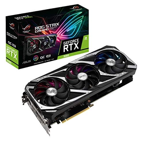 Image of ASUS ROG STRIX NVIDIA GeForce RTX 3060 OC Edition Gaming Graphics Card (PCIe 4.0, 12GB GDDR6, HDMI 2.1, DisplayPort 1.4a, Axial-tech Fan Design, 2.7-slot, Super Alloy Power II, GPU Tweak II)