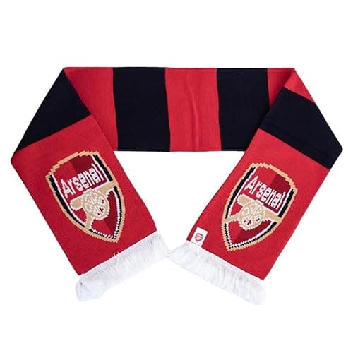 Image of Arsenal FC Contrast Bar Scarf (One Size) (Red/Navy)