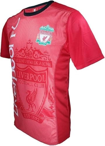Image of Icon Sports Men Compatible with Liverpool Poly Shirt Soccer T-Shirt -21 XXL Red