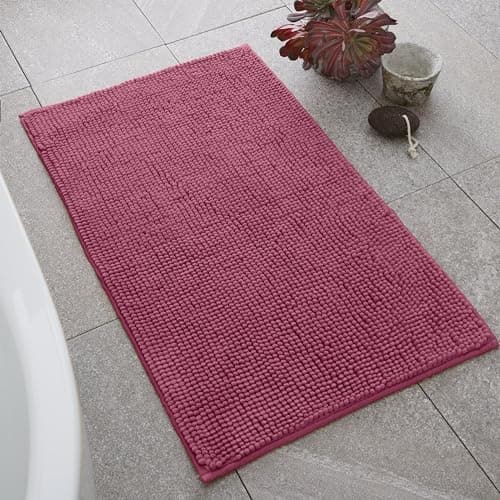 Image of Catherine Lansfield Bobble 50x80cm Bath Mat Raspberry