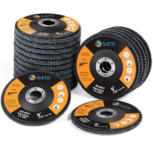 Image of SATC Flap Discs 125mm 20 Pack Zirconia Grinding Discs 40/60/80/120 Grit Type 29 Sanding Discs for Angle Grinder to Sanding Grinding Metal Wood