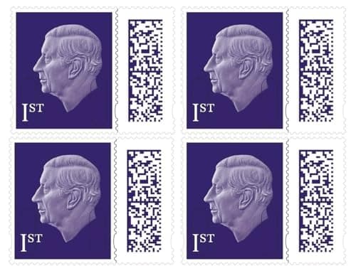 Image of Albian Trading 1st Class Stamps (4 Stamps) - 1st Class Stamps - Barcoded Self Adhesive UK Letter Postage Stamps for Postage - (4 Total)