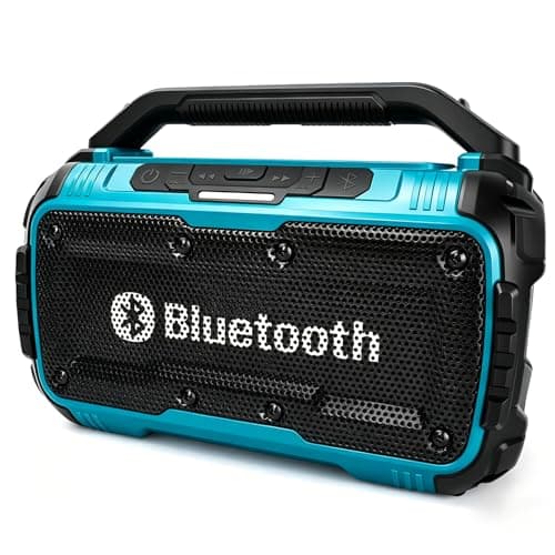 Image of Rueqior Bluetooth Speaker Compatible with Makita 18V Battery, Speaker Bluetooth with Phone Holder Included, Jobsite Home Party Outdoor Speaker(No Battery)