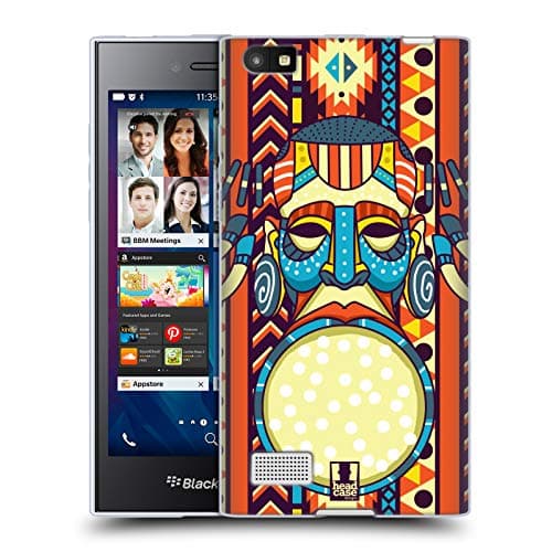 Image of Head Case Designs Surma African Face Patterns Soft Gel Case Compatible With BlackBerry Leap