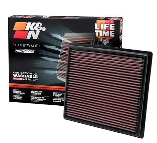 Image of K&N Engine Air Filter: High Performance Washable Replacement Filter: Compatible 2010-2021 Toyota/Lexus/Mitsubishi (Highlander, RAV4, Sienna, Avalon, Camry, ES 350, NX300, Rx350, L200, Triton) 33-2443