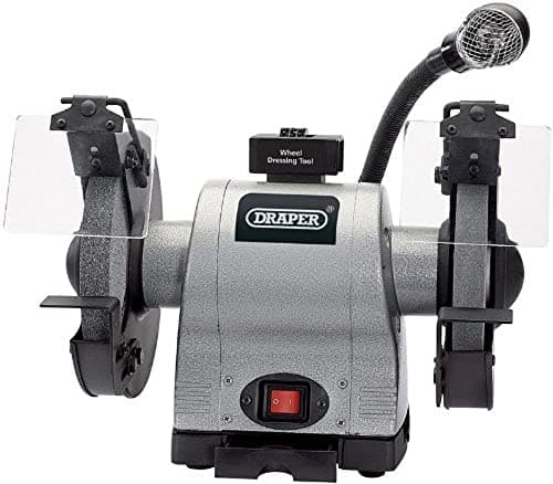 Image of Draper 05097 200mm 550W 230V Heavy Duty Bench Grinder with Worklight