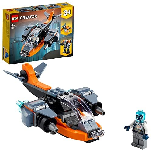 Image of LEGO Creator 3in1 Cyber Drone 31111 3in1 Toy Building Kit Featuring Cyber Drone, Cyber Mech and Cyber Scooter; Makes a Great Gift for Kids Who Love Cool Toys (113 Pieces)
