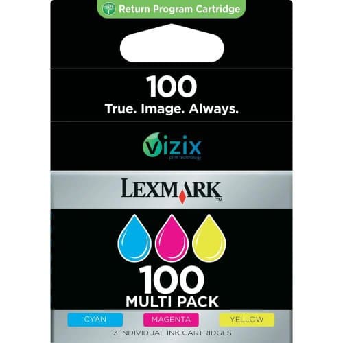 Image of Lexmark No.100 Combo Pack Ink Cartridge - Cyan/Magenta/Yellow