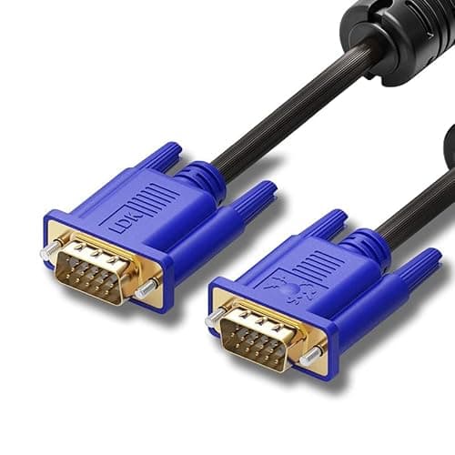 Image of VGA Cable 3m, 15 Pin 1080P Full HD SVGA Lead With Ferrite Cores, Gold Plated Male to Male for Laptop, Computer, PC, Projector, Monitor, HDTV (3M)
