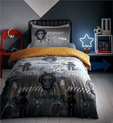 Image of Homemaker Duvet set computer gamer glow in the dark bedding quilt cover bed sets (Single)