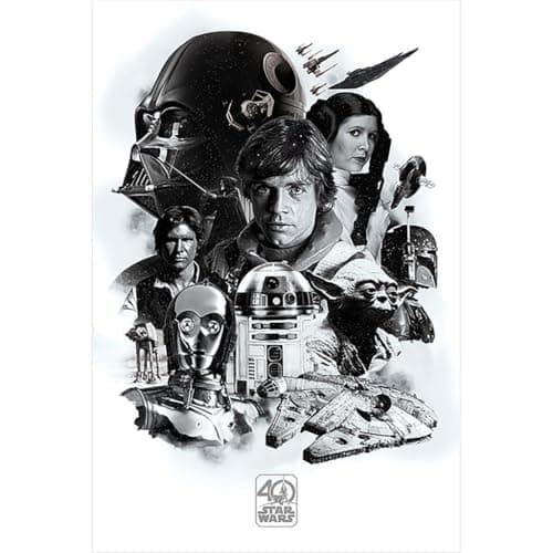 Image of Pyramid International Star Wars 40th Anniversary (Montage) Maxi Poster, 61cm x 91cm, One Size