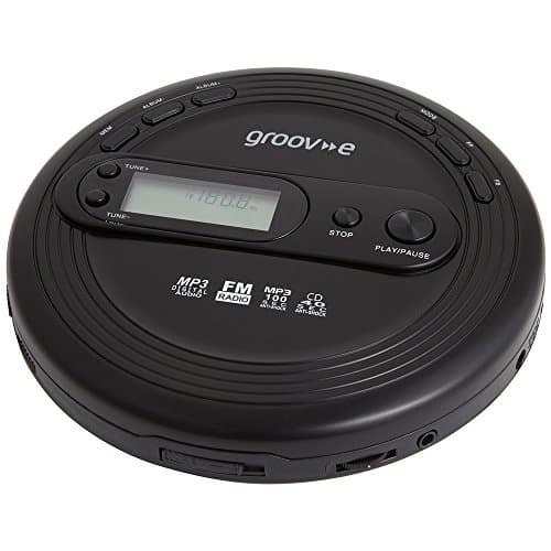 Image of Groov-e RETRO Radio CD Player - Personal FM Radio with CD-R, CD-RW, & MP3 Music Playback - Anti-Skip Protection, Programmable Tracks - Earphones Included - Micro-USB or Battery Powered - Black