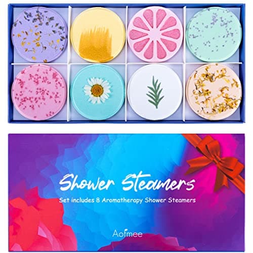 Image of Aofmee Shower Steamers Aromatherapy - 8 Pack Shower Bombs Gift Set for Women and Men, Shower Tablets with Essential Oils for Relaxation, Pamper Self Care Spa Gifts Birthday Gifts for Mum or Wife