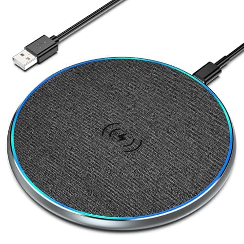 Image of Wireless Charger, 15W Wireless Charging Pad for iPhone 17/16/15/14/13/12/11 Pro/Pro Max/XS Max/XR/SE,Samsung Galaxy S22/S21S20/S10/S9/Note10/9, HUAWEI P40/P30, Xiaomi, AirPods 2/Pro/Galaxy Buds