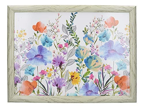 Image of Creative Tops Lap Tray with Cushion with "Meadow Floral" Design, 44 x 34cm, Multi-Colour