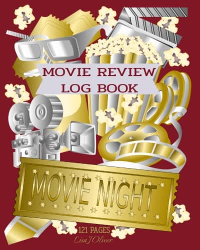 Image of MOVIE REVIEW LOG BOOK . PERFECT GIFT FOR THE FILM CRITIC JOURNAL. PERSONALLY RATE & REVIEW MOVIES. 8x10 PAPERBACK.