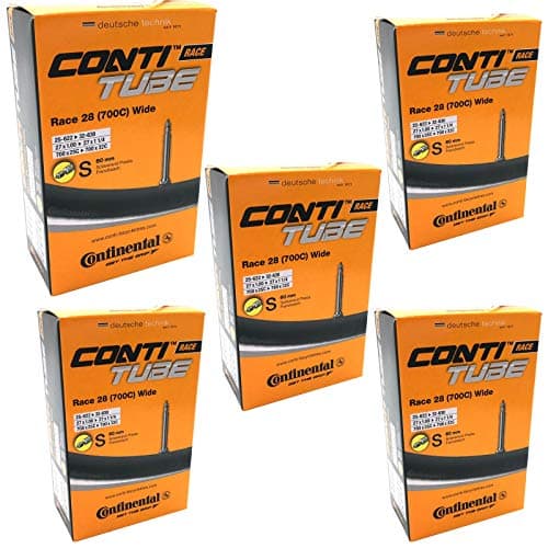Image of Continental Race 28 700 x 25-32c Bike Inner Tubes with Presta 60mm Valve (Set of 5),Black