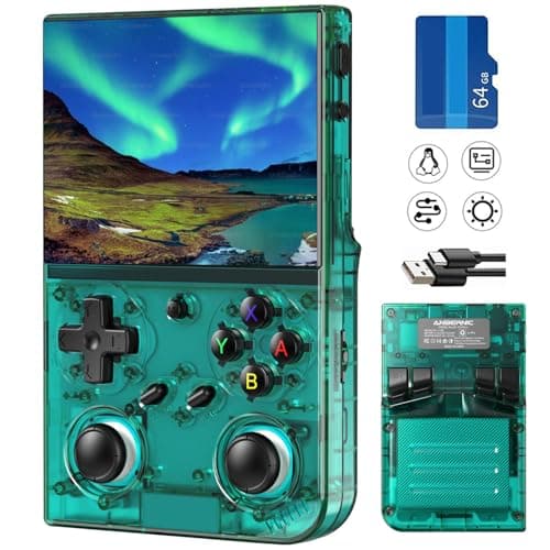 Image of Classic Up Retro Handheld Game Console,Portable Game with 3.5 Inch IPS Screen,with 64G TF Card Pre-Installed 4353 Games Supports 5G WiFi Bluetooth HDMI and TV Output