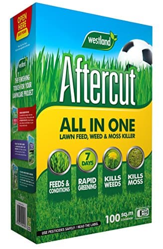 Image of Aftercut All In One Lawn, Feed, Weed and Moss Killer, 100 m2, 3.5 kg, Brown