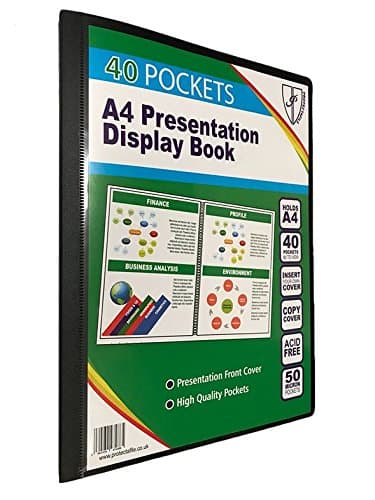 Image of Tiger 300933 40 A4 Pocket Presentation Display Book - Black